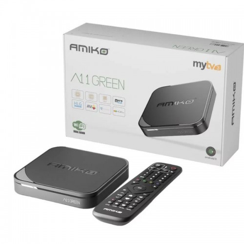 Amiko A11 GREEN | MYTV3 | 2GB + 16GB | DUAL BAND WiF OTT IPTV